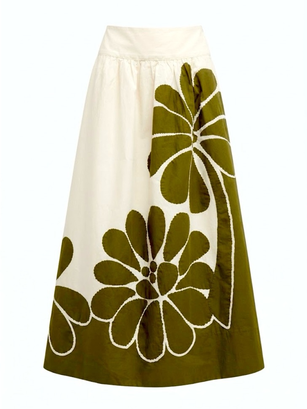 FARM Rio Palermo Green Midi Skirt Size Small NWT